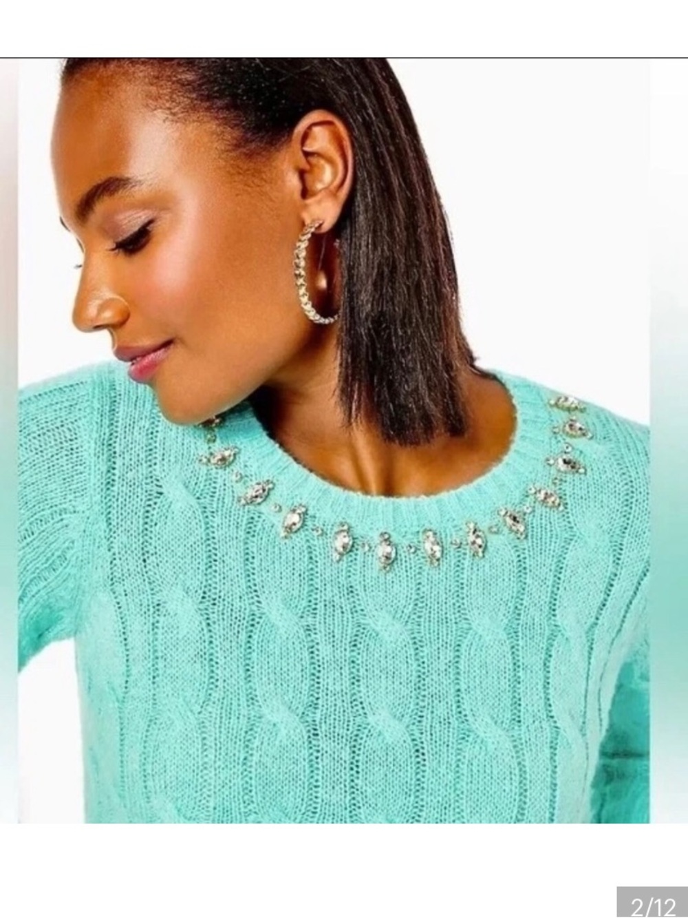 Lilly Pulitzer Dario Sweater L embellished